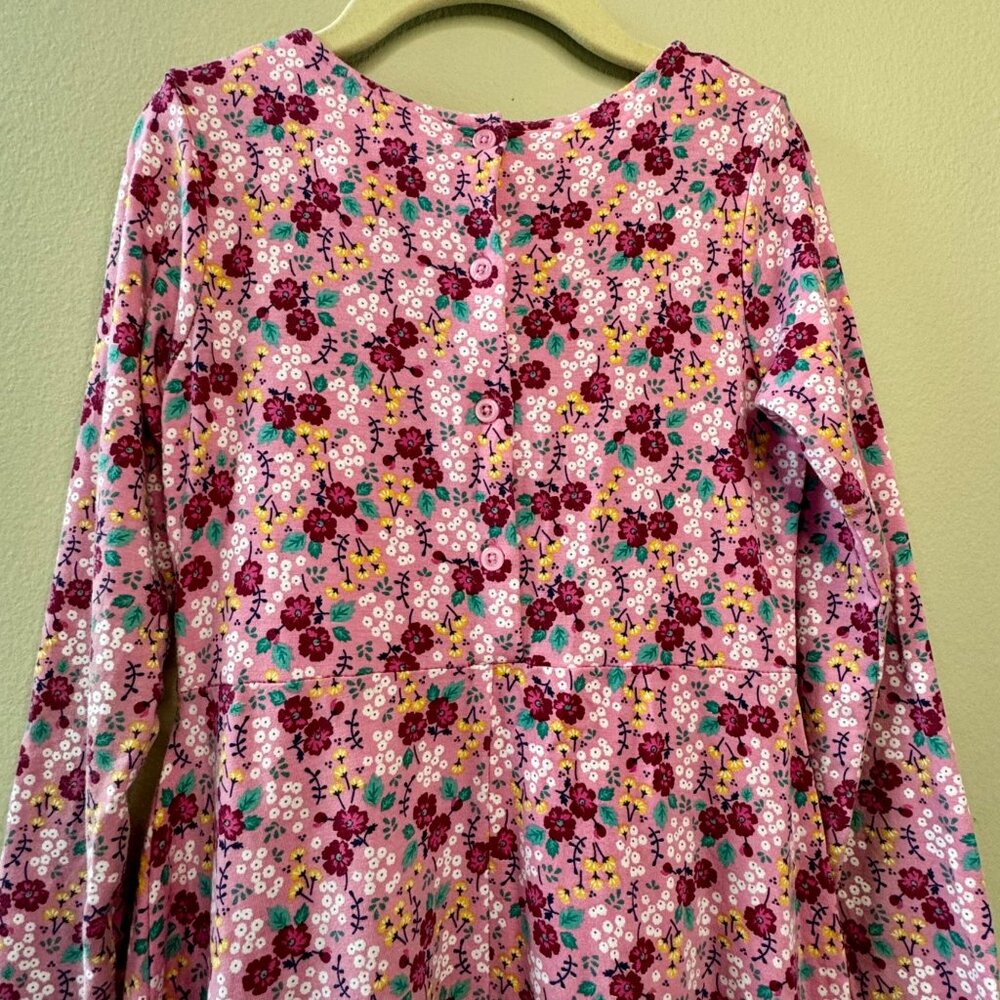 MILKSHAKE Girls Floral Skater Dress 7 Pink Flowers Soft Viscose Spring Girl - Picture 4 of 7